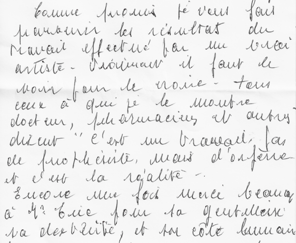 Avis positif d'un patient des Pyrenées-Orientales  sur sa prothèse palpébro-orbitaire montée sur lunettes